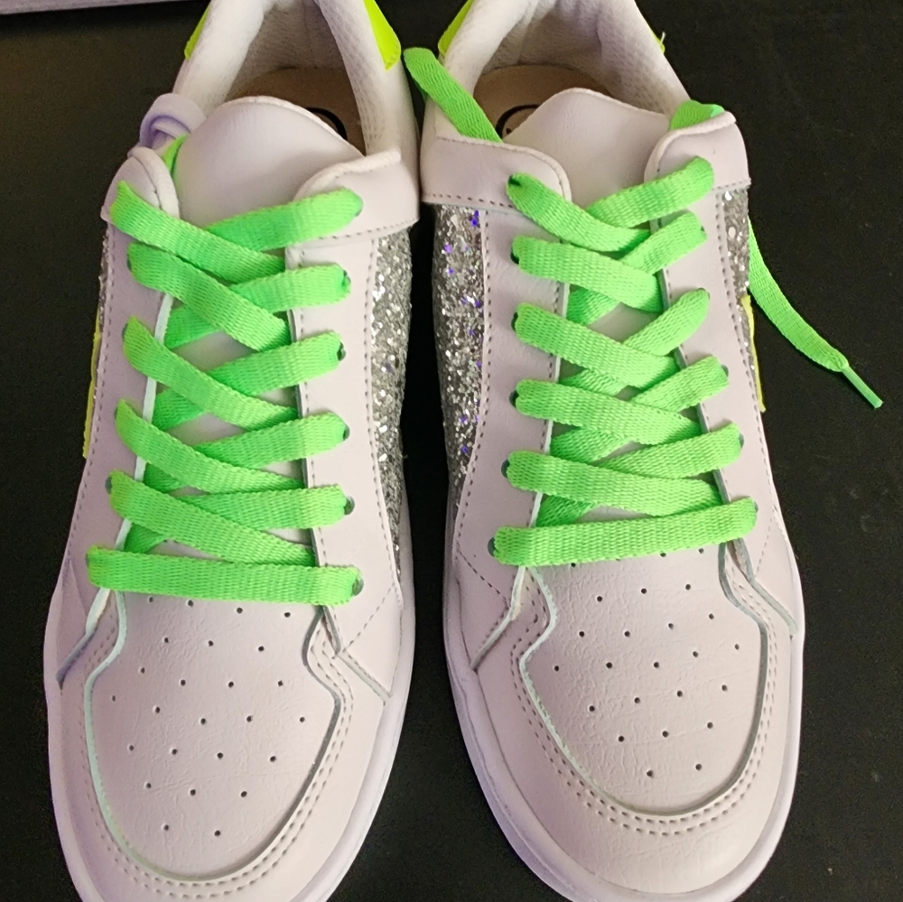 MSK size 7 neon green sneakers NWOT